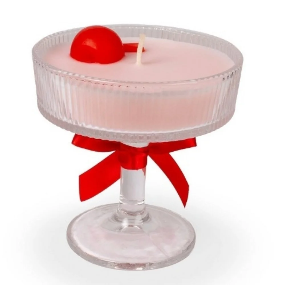 Bullseye Martini‎ Glass Cherry Candle